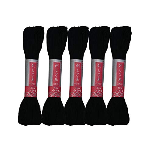 Sashiko Thread 40m Color #20 Black | Daruma Brand (5)