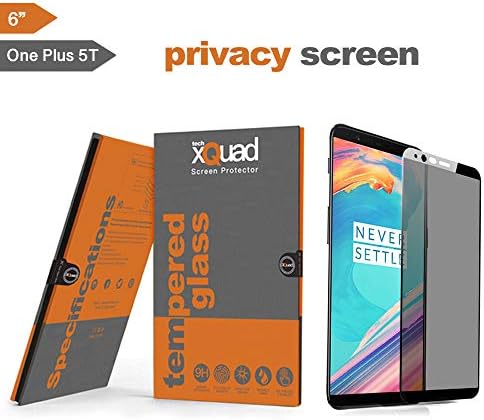 OnePlus 5 Privacy Screen Protector [Case Friendly] Tempered Glass for OnePlus 5 HD Clear Anti-Bubble Screen Protector, Privacy Glass (One Plus 5, Privacy)