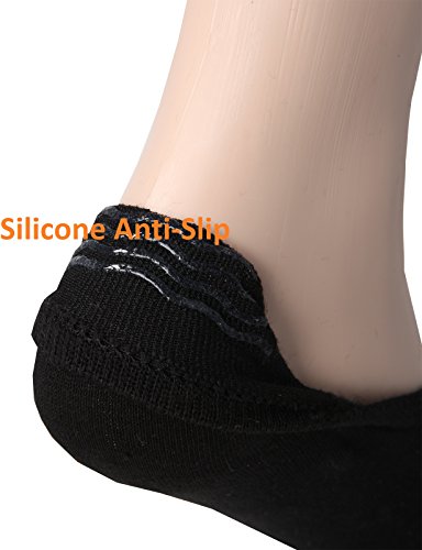 OSABASA Womens 3 Pair Casual No-Show Socks of Hidden Flat Boat Line,KWMS09-3 Pairs-BLACK,Shoe Size 5-8 (Sock Size 8.5"-9.5") - Thumbnail 5