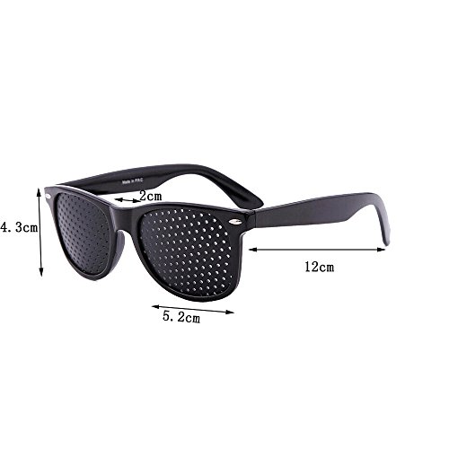 Yanqueens Vision Correction and Improvement Glasses 2 Pack, Anti-fatigue Eye Protection Man Woman Sunglasses Goggles With Small Holes