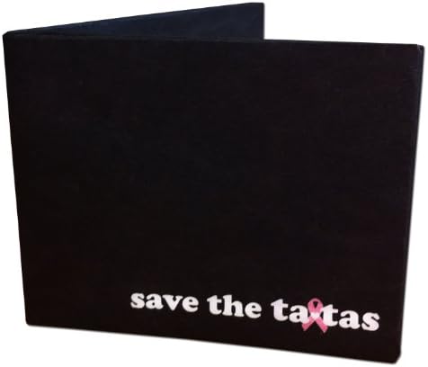 Karma Wallet Paper Thin Tyvek Wallet save the ta-tas Breast Cancer Awareness Wallet Black