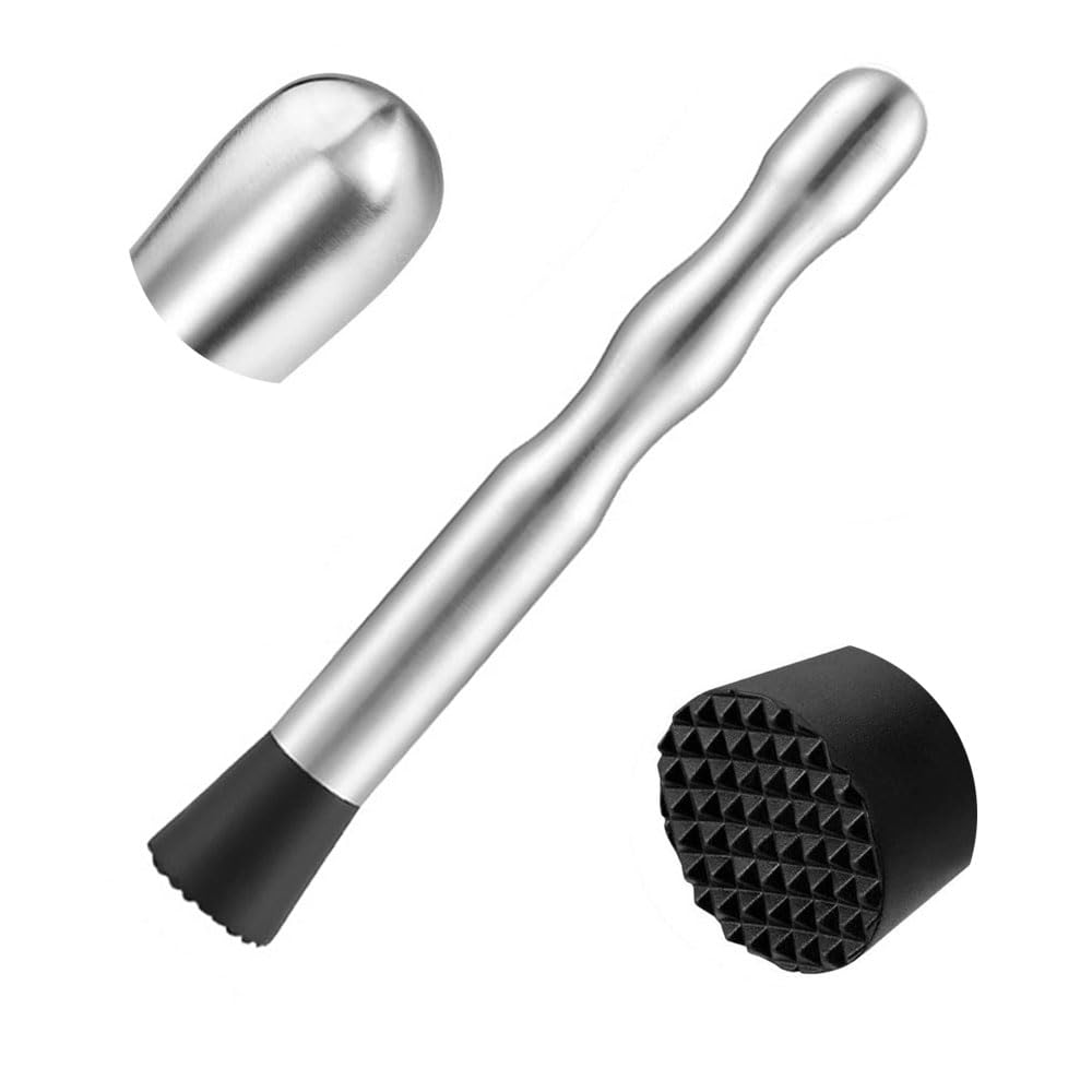 Muddler for Cocktails Stainless Steel Fruit Crusher Create Delicious Mojitos and Other Fruit Based Drinks