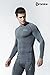 TSLA Men's UPF 50+ Compression Shirts, Cool Dry Long Sleeve Athletic Tops, Sports Baselayer Workout Shirt, Zero Grey, Large