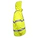 JORESTECH Safety Rain Jacket Waterproof Reflective High Visibility with Detachable Hood and Interior Mesh Yellow/Lime ANSI Class 3 Level 2 Type R JK-03 (L)