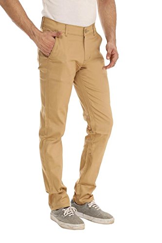 fly shot men's slim fit causal chinos