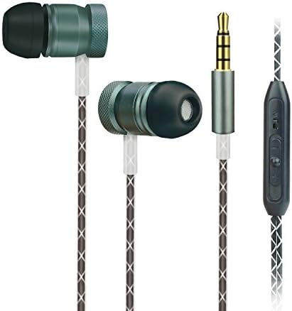 In-Ear Earphones Earbuds Headphones with Remote Control and Microphone for iPhone, iPad, iPod, Samsung, Android Smartphones, Tablets, MP3/MP4 Players and More (BLACK)