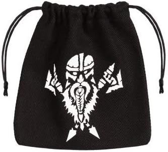 Q WORKSHOP Dwarven black & white Dice Bag