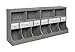 Badger Basket Combo Toy Storage Organizer and Bookshelf - Kids Storage Unit with 3 Removable Baskets, Open Shelves, Top Display Surface - Gray