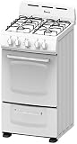 Avanti GR020POW 20" Freestanding Gas Range Cooktop, White