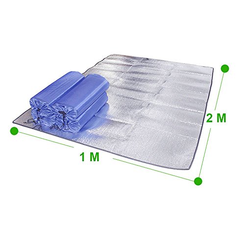 Goodjobb Aluminum Film EVA Universal Outdoor Sleeping mat 12M Moisture-Proof Camping Blanket - Thumbnail 6