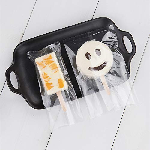 200 PCS MeiMeiDa Plastic Popsicle Bags Disposable - Thickened Frozen Sucker Ice Pop Bags DIY Ice-Lolly Wrapping Clear Ice Cream Sealing Bags, Hot Sealing Candy Bags, 3.15" x 7.48", Middle-Sized - Thumbnail 2