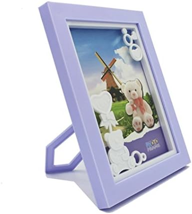 Hotlley LM7477 Embedded Love bear 7-inch rectangular frame,Can Wall (purple)