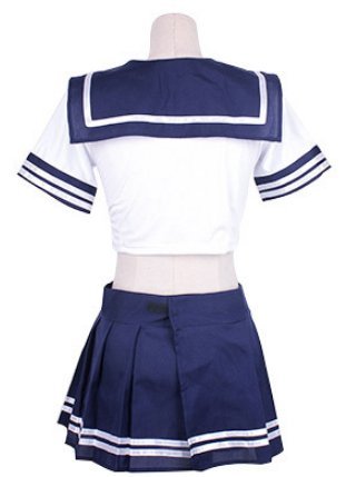 bierboyisi Sexy Polyester Role Playful Navy Blue Sailor Suit for Women