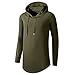 UNRESTRAINED Mens Hoodie Tshirt Hipster Swag Shirts Hip Hop Clothes Army Green XXL