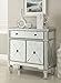 Coaster Furniture Mirror Panel 2-Door Wine Cabinet with Removable Wine Rack, Silver