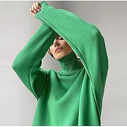 Women's Oversized Turtleneck Sweater Long Sleeve