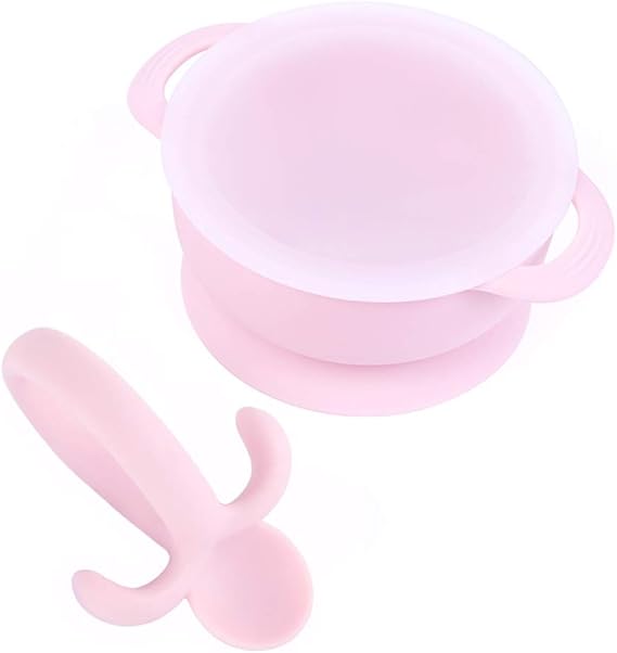 Silicone Baby Bowl Set for Baby Toddler selfFeeding, Includes 1 Baby
