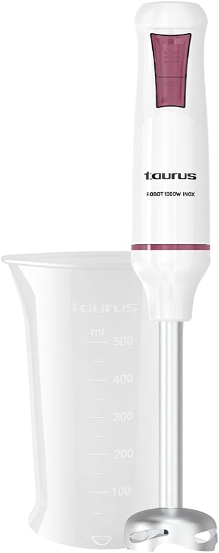 - Frullatore a immersione, 1000W, Turbo, lame inox, anti-schizzo