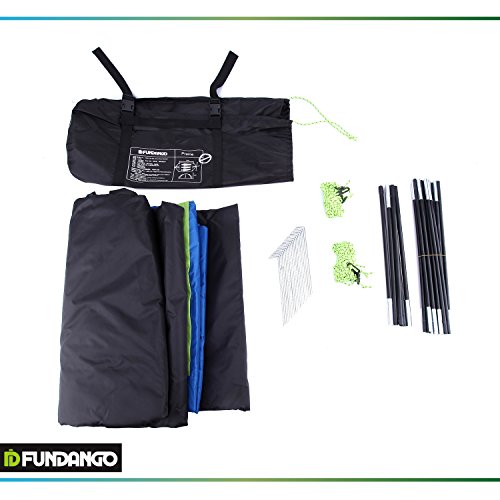 FUNDANGO Portable Durable Waterproof 3 Persons Family Camping Tent with Fully-Covered Vestibule