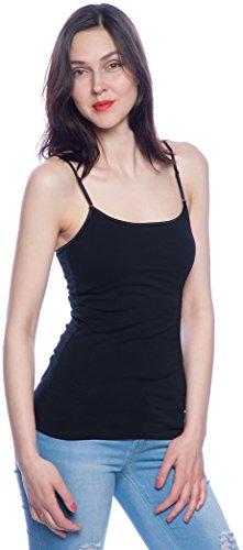 Active Cami Camisole Built in Shelf BRA Adjustable Spaghetti Strap Tank Top