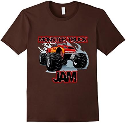 Men's Monster Truck Jam T-Shirt for boys Medium Brown