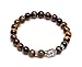 ZENGER Jewlery Mens Vintage Buddha Beaded Stretch Bracelet - Natural 8mm Tigers Eyes Semi-Precious