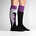Bride of Frankenstein Knee High Tube Socks (Black/Purple, 5-10)