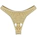 CHICTRY Men's Sexy Jock Strap Briefs Open Front Hole Underwear G-string Thongs Beige X-Large(waistline 27.5-42.5
