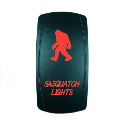 STV Motorsports Laser Red Rocker Switch SASQUATCH LIGHTS 20A 12V On/off LED Light