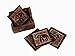 storeindya Store Indya Coaster Set of 4 Handcrafted for Drinks & Dining. Handcrafted Elephant Design Tabletop for Home Decor. Kitchen Accessories.