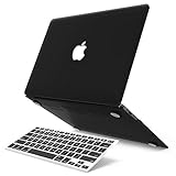 IBENZER MacBook Air 13 Inch Case A1466 A1369, Hard Shell Case with Keyboard Cover for Apple Mac Air 13 Old Version 2017 2016 2015 2014 2013 2012 2011 2010, Black, A13BK+1