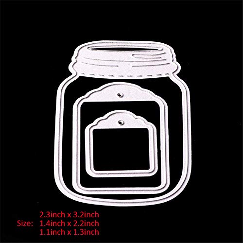 Dream_light Metal Cutting Dies, Embossing Dies Stencil Template Mould for DIY Scrapbooking Photo Album Paper Card Making Craft Wedding Party Decoration DIY Gift, Die-Cuts (Bottle Tag)