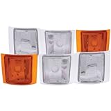 Anzo USA 521029 GMC Euro 6 Pcs (4 White 2 Yellow) Corner Light Assembly - (Sold in Pairs)