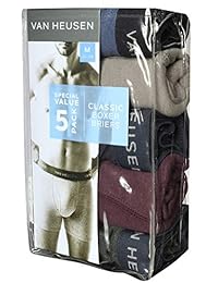 Van Heusen - Calzoncillos de algodón para hombre, 5 unidades, con mosca funcional