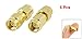 uxcell a12110200ux0694 5 Pcs Gold Tone SMA Male to SMA Male Connector RF Coaxial Adapter Connector