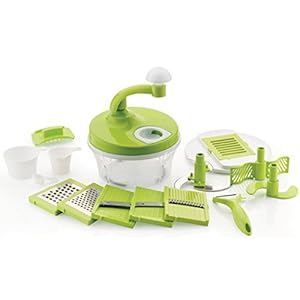Ankur Plastic Turbo Speed All in One Food Proccessor, 15 Pieces, Green