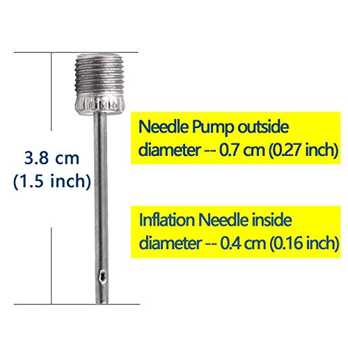 MINGRU Ball Pump for Basketball, Soccer, Volleyball, Rugby, Water Polo Ball & Other Inflatables Air Pump, Needles and Nozzles Included (Ball Pump Needle - 15 PCS) - Thumbnail 2