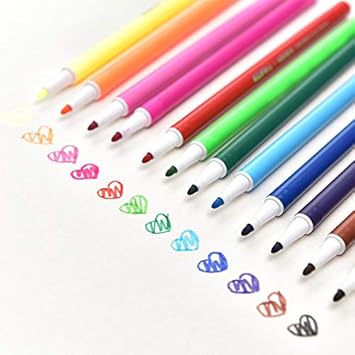 Amazon Com Art Markers Marker Pens Highlighters Brush Markers Paint Brush 24 36 Color Cartoon Watercolor Pen Set Portable Color Pen Children Tionery Watercolor Brush Pupil By Kallar Office Products