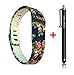 Smart Tech Store Roses Flowers Dark Blue Syle Replacement Band With Clasp for Fitbit FLEX Only /No tracker/ Wireless Activity Bracelet Sport Wrist band for Fit bit Flex Bracelet Sport Arm Band Armband (Small)