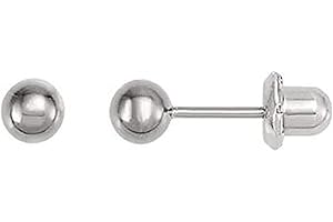 BONYAK JEWELRY Titanium Ball Piercing Earrings Pair - Hypoallergenic For Sensitive Ears
