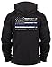 Rothco Conceal-Ops Thin Blue Line Hoodie – Tactical Hooded Sweatshirt with Distressed American Flag Graphics (US, Alpha, X-Large, Regular, Regular, Black)