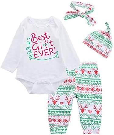Baby Boy Girl Christmas Outfit Happy Best Giving Clothing Xmas Pant Set