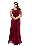 Esprlia Women's Plus Size Lace Sleeveless Evening Party Formal Maxi Dress - 3X Plus - Wine