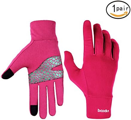 Winter Non Slip Sensitive Touchscreen Gloves for Men and Women,Thermal Gloves for Smartphone Texting Hand Warmers for Driving,Running,Cycling,Riding,Fishing,Gardening,Cutting,Carving (Red, L)