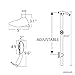 Lordear Double Rain Bathroon Combo Dual Combination Shower Heads Chrome Finish Hotel Spa Handheld Combo, 5 Water Settings Shower Set with Adjustable Slide Bar and Stainless Steel Hose