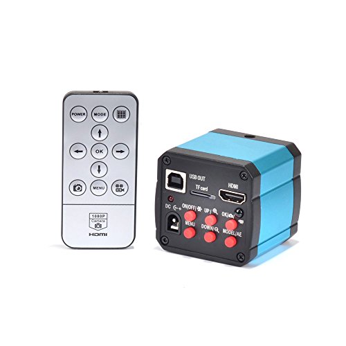 14MP HDMI 1080P HD USB Digital Industry Microscope Camera TF Card Video Recorder 0.5X C mount Eyepiece Lens 30mm/30.5mm adapter