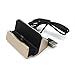 Desk Charger Dock,BAVIER Android Charger Dock,Desk Charger Micro USB,Android Charger Dock,Charge and Sync Stand for Samsung,HTC,LG,Charger Station,Smartphone Desktop Charger Cradle (Golden)