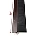 uxcell Door Bottom Sweep Brown H-Shape Aluminum Alloy Holder W 2-inch Black PP Silicone Soft Brush, 1000mm x 72mm (Approx 39.37-inch x 2.83-inch)