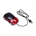 HDE Sports car Wired 3D Optical Mouse With Chrome Wheels for Computer PC Laptop (Red)