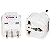 Hero Premium US to Italy Power Adapter Plug (Type L, Pack of 3, Grounded)